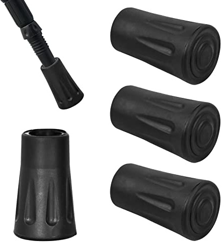 4 Pezzi Copri Punta Bastoncini da Trekking,Punte in Gomma per Bastoncini da Trekking,Punte in Gomma del Bastone da Passeggio,per Bacchette da Montagna per Passeggio Escursioni,Accessori per Esterni
