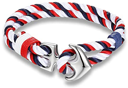 Bysonglezai Armband Herren Armbänder Armreif Damen Männer Geschenk Armbänder Herren Charm Seekette Paracord Armband Wrap Sport Hooks Scm418