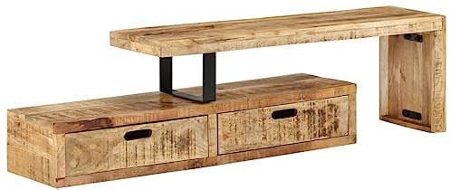vidaXL TV-Ständer (118–200) x 30 x 40 cm Massivholz Mango