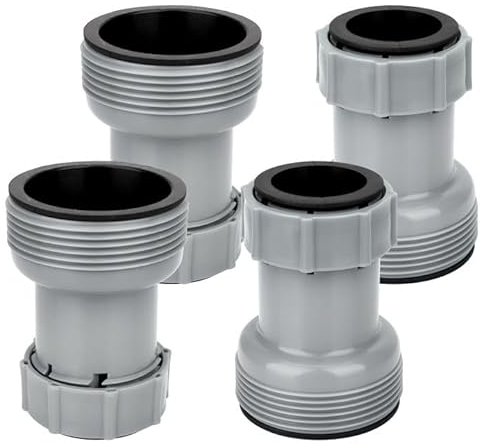 Poolschlauch-Adapter für oberirdische Pools, Filterpumpenschlauch, Typ B-Adapter, Anschluss von 3,8 cm Schlauch auf 3,2 cm Poolventile, oberirdisches Poolzubehör, kompatibel mit Intex-Pumpen und
