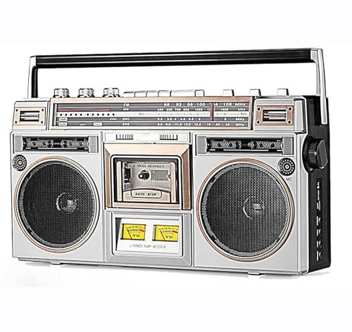 Radio Am/FM, Boombox Bluetooth Retro Street De Los Años 80, Altavoces Estéreo Incorporados, Admite Entrada SD/USB, Adecuado para Familias, Escuelas Y Tiendas
