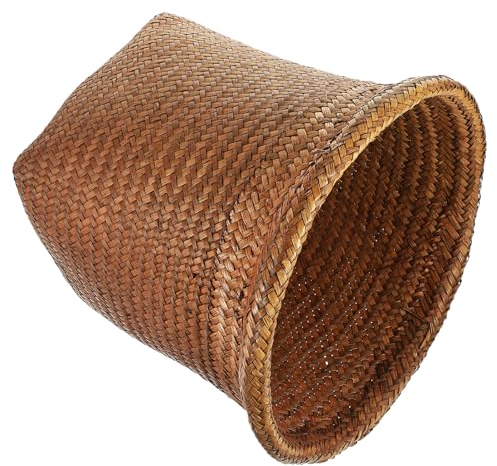 Cabilock 1pièce Corbeille à Papier Vintage Tissée Panier De Rangement Décoratif Pour Bureau Et Maison Design Ouvert Pratique Et Élégant