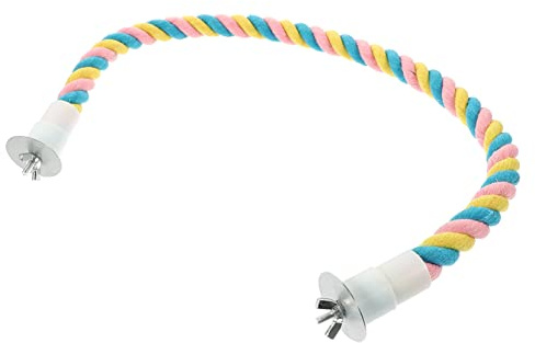 VICASKY Hängendes Baumwollseilspielzeug Für Vögel U-förmige Vogelstange Für Papageien Sichere Und Strapazierfähige Klettervorrichtung Für Käfigzubehör Und Spielspaß Farbenfrohe
