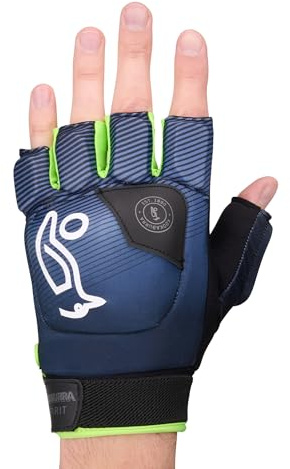 Kookaburra Pro Spirit Hockey Glove – Size Large Left Hand - TPU Shell, HDF Inserts, Rubberised Palm, Grey/Lime