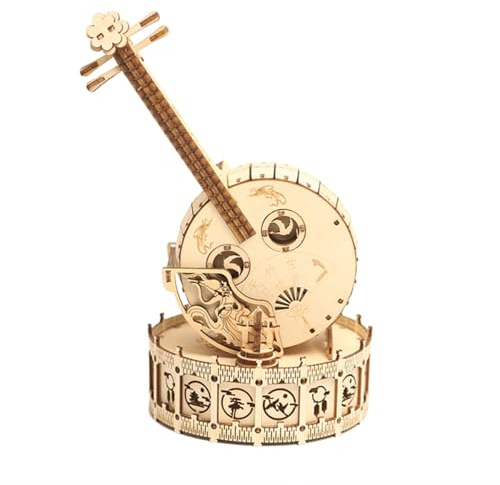 PizazzToy 3D Puzzle Holz Spieluhr für Erwachsene, DIY Montage 3D Holzpuzzle Mechanische Spieluhr Bastelset, Weihnachten 2025 Dekoration Modell (175 Teile)