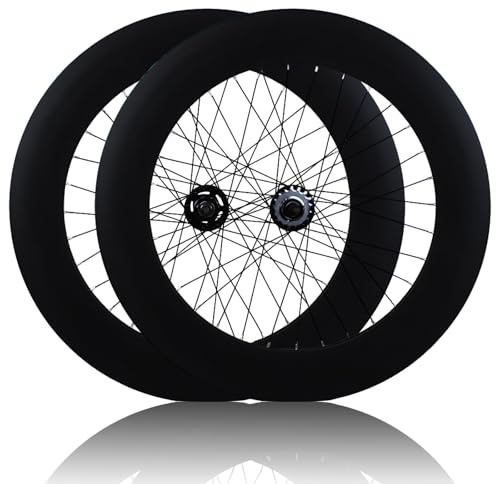 Fixed Gear 700C Laufradsatz 17T 32 Speichen V-Bremse 100mm/120mm Bahnrad-Laufräder Fixie-Einzelgeschwindigkeit-Räder Vorder- Und Hinterrad Für 23C Höhe 40/90 Mm