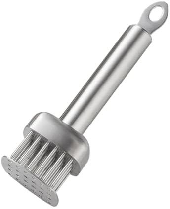 TOYANDONA Stainless Steel Meat Tenderizer Needle Tool with Non-Skid Handle for Steak Poultry Beef Comfortable Grip Easy to Clean Labor-Saving Kitchen Gadget for Faster Cooking