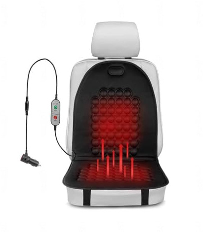 Wizvox Autositze, Winter 𝐒𝐢𝐭𝒛𝒉𝐞𝐢𝒛𝐮𝒏𝒈 𝐀𝐮𝐭𝐨 Bequemer Sitzpolster Auto Vordersitze Autositz 1 Stück,E-Magnetisch
