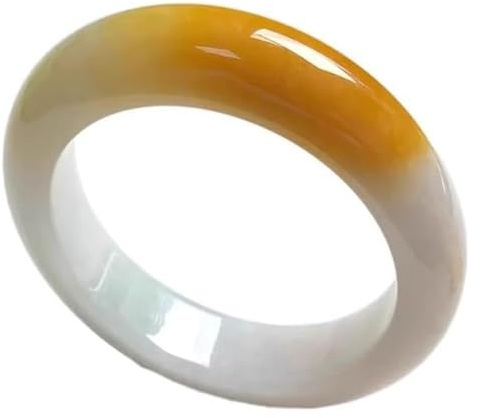 Armbänder, gelb-weißer Jade-Armreif für Frauen, echter Jadeit-Schmuck