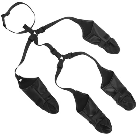 Wakects Hundstövlar Leggings, Slitstarkt Tyg, Justerbar Passform, Halkfri Gummisula, Perfekt för Utomhusvandring och Vinteraktiviteter för små Medelstora Hundar (L)