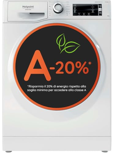 HOTPOINT ARISTON NLCD 948 WC A EU- Lavatrice 9 kg Carica Frontale, 9 Programmi, Centrifuga 1400 Giri, Cestello Spazioso, Funzione Steam Hygiene, Elettrodomestici per la Casa, Classe A, 59,5Lx85Hx60,5P