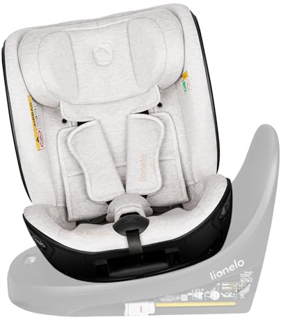Lionelo Moxie Next i-Size Seggiolino Auto Girevole Ca. 0-4 Anni (40-105 Cm), 0-18 Kg, Installazione Su Base Girevole 360°, Protezione Laterale SIP, Regolazione Del Poggiatesta E Dell’inclinazione