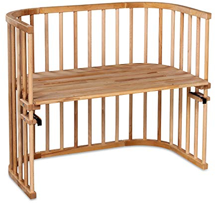 babybay Maxi extra großes Beistellbett aus massivem Buchenholz / Kinderbett Höhe stufenlos verstellbar & umweltfreundlich / mitwachsendes Babybett (kernbuche geölt)