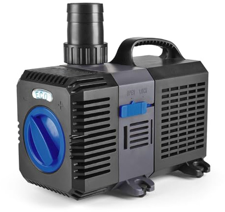 Flexzion Submersible Aquarium Water Pump 1200GPH - High FQ Ultra-Quiet Adjustable Flow Fish Pond Pump for Fresh & Saltwater Tanks, Hydroponics & Outdoor Fountains with Nozzle Set