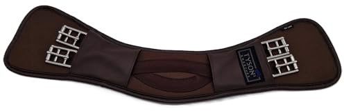 Tysons Breeches Sattelgurt Ohne Lastik Mondgurt Mond Gurt 45 50 55 60 65 70 75 80 85 90 cm Schwarz o.Braun Kurzgurt (65, Braun)