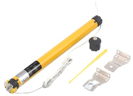 Rollerhouse AM25 DC 24V Mechanical Limit Tubular Roller Blind Motor, Build in Limit Switch and Adjust by Allen Wrench, Wired for Motorized RV Shade, Electric Powered Roller Shades