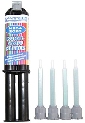 Sanremo 10x MEGA 2020 Kunststoffkleber 25ml + 40 Mischdüsen 2-Komponenten-Kleber