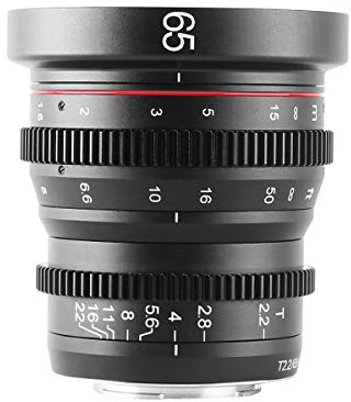 Meike 65 mm T2.2 Weitwinkelobjektiv für Sony E-Mount APS-C Kameras und Super 35 mm Camcorder FS5 FS7