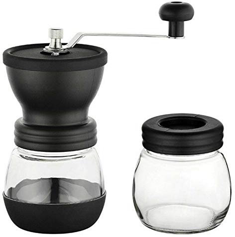 TAHA® Manual Coffee Bean Grinder Adjustable Coarseness Ceramic Hand Held Mill Maker UK