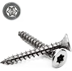 50 Stück Spanplattenschrauben 3,5x30 mm - A2 Edelstahl - Torx - TX10 - Senkkopf - Vollgewinde - Holzschrauben - Schrauben (50, 3,5x30 mm)