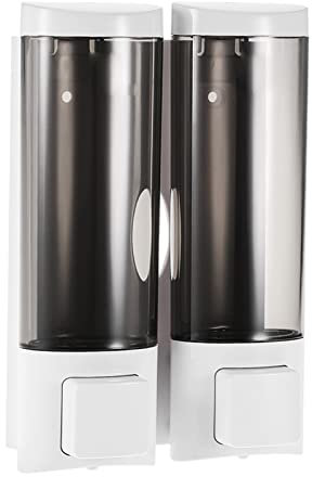 Kavolet Soap Dispenser, 200 ml x 2, Manual Soap Dispenser, Wall Disinfectant Dispenser, Shampoo and Shower Gel Dispenser, for Bathroom Hotel