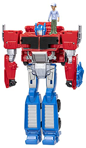 Transformers Spielzeug EarthSpark Spin Changer Optimus Prime Action-Figur (20 cm) mit Robby Malto Figur (5 cm), ab 6