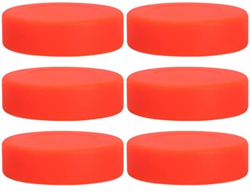 INOOMP 6stücke Eishockey Pucks Für Training Und Wettkampf Regelbare Härte Orange Leicht Und Langlebig Für Indoor Und Outdoor- Für Hockey-übungen Und Wettbewerbe