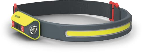 PHILIPS Xperion 6000 Headlight, LED Head lamp, Compact and Rechargeable, Dual Beam with 300 Lumen Panoramic Beam and 120 Lumen Rotating Spotlight, Motion-Sensing