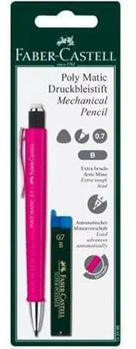 Faber-Castell Grip Matic Druckbleistift, Rosa, 0,7 mm, 5 Stück