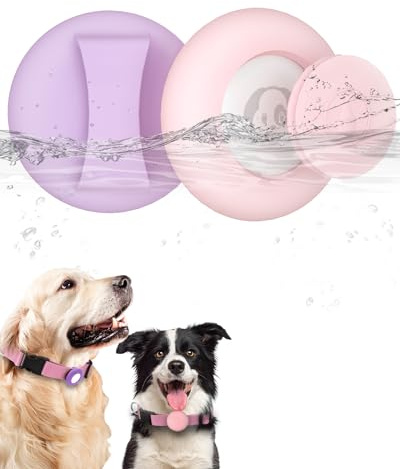 SimpleThings Hunde Silikonhalter kompatibel mit Airtag Halter | Leichte wasserdichte Hülle kompatibel mit Apple AirTag Hund/Katze, katzenhalsband