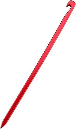 Samnuerly Erdspieße Zeltheringe Ultraleichte quadratische Heringe Camping Gartenpfahl Haken 16 cm (Farbe: Blau) (Rot) (Rot)