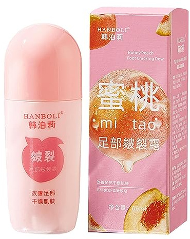 PW TOOLS Bálsamo para pies | Hidratante Natural para 60 ml - Roll- Crema para pies agrietados, Sabor melocotón Natural Hidratante para pies para pies ásperos y Secos Manos