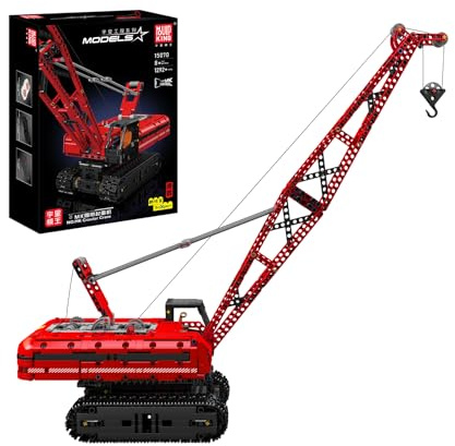 Mould King Crawler Crane Tracked Red Brick Model 1292/pcs Remote Control RC 15070