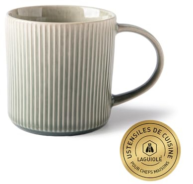 Laguiole - 2 Mugs grès réactif D8.8xH9cm JADE