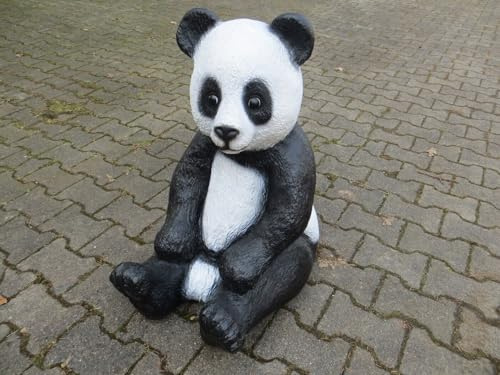 XXL Premium Panda sitzend lebensgross ca. 70 cm hoch Pandabär Garten Deko Figur inkl. Spedition