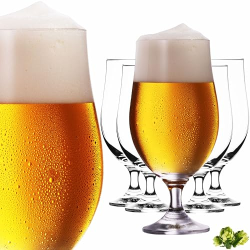 IMPERIAL glass Bierpokale 500ml (max. 630ml) aus Crystalline Glas Set 6-Teilig Pilsgläser Biertulpe Biergläser Kelche 0,5L