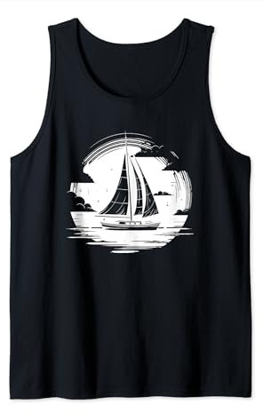 Segeln Zeichnung Segelliebhaber Segelregatta Tank Top
