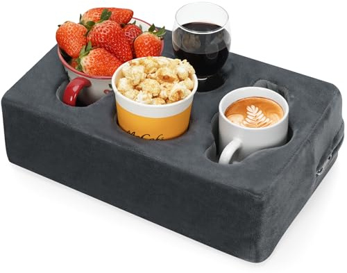 Couch-Becherhalter, Kissen, Sofa-Becherhalter, Couch-Getränkehalter, achteckig, Couch-Caddy mit Getränkehalter für Kaffeetasse, Telefon, Fernbedienung, Couch-Getränkehalter für Bett, Auto, Sofa,