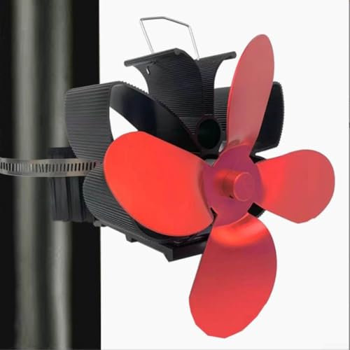 Wärmebetriebener Wandventilator, magnetischer Wandventilator, 4 Flügel, wärmebetriebenes Heizgerät aus Aluminiumlegierung