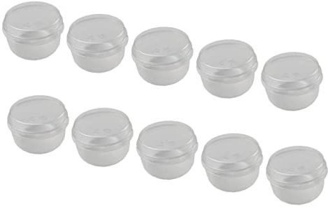 OKUMEYR Dessert Baking Cups 10pcs Plastic Souffle Cups Liners Cake Mold Muffin Egg Tart Ideal for Baking Decorating and Serving