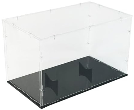 Ronyme American Football Display Case 31.8x18x19cm Accessory for Football Fans Collectors Multipurpose Stylish Dustproof Clear, Style B