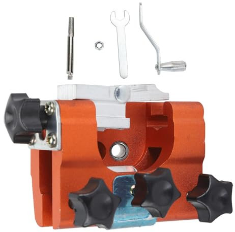 TOOLSGO Chainsaw Sharpener Jig Kit Alloy Portable Flexible Hand Cranked Chain Saw Sharpening Tool for Outdoor Works Emergency Maintenance