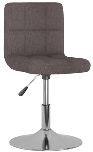 Qnhdfrt Esszimmerstuhl Drehbar Taupe Stoff - Moderner Drehstuhl mit Gasdruckfeder, Höhenverstellbar & 360° Drehfunktion für Esszimmer, Küche und Wohnzimmer
