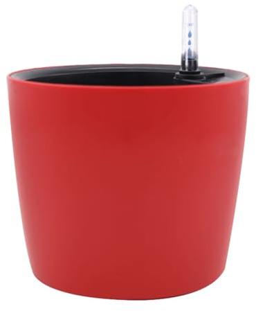 LIXSAZSE Períodos más Largos Entre riegos. Maceta con absorción automática de Agua Que facilita la jardinería. Macetas con riego automático para follaje Tropical, violetas africanas, etc, Rojo
