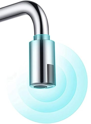 Opatiny Induction Water-Saving Nozzle for Kitchen Sink Faucet with Infrared Sensor, Pull-Down Spray, Bubble Stream, Compatible with for M22/for M24 Threaded Faucets, Copper + Bronze