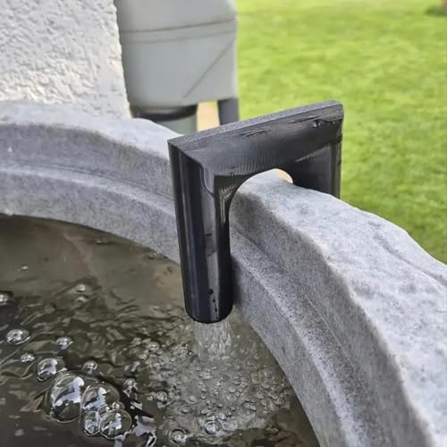 Helilyco Schlauchhalter für den Außenbereich, Wandmontage, Rohr-Organizer für Garten, Pool, Autowäsche, 12 x 12 x 2,5 cm, schwarzes PVC, 1 Stück