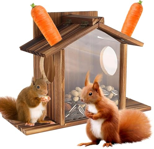 Eichhörnchen Futterhaus Eichhörnchen Haus Eichhörnchen | Futterstation Wetterfest aus Verschraubtem mit Belüftungslöchern