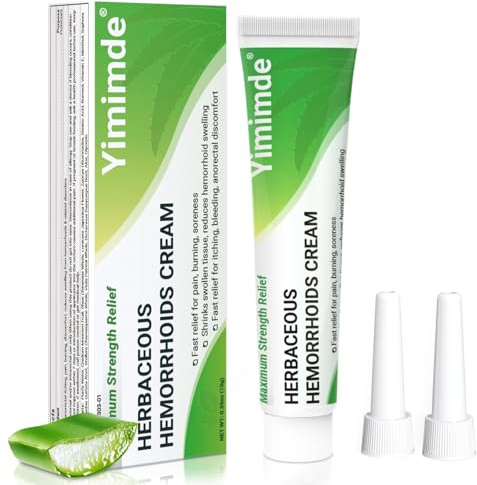 Hemorrhoid Treatment Ointment, Maximum Strength 10gx3 Tubes | Fast Relief from Pain, Itching, Burning, Swelling & Fissures, Natural Aloe & Vitamin E, Travel-Friendly Tubes