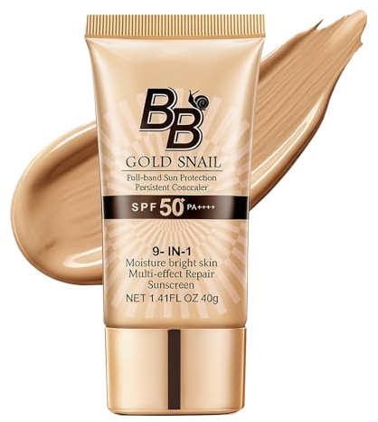 BB Cream SPF50+ PA+++, Crema Solar Ligera Con Color, Hidratante Y Natural, Maquillaje Facial Para Uso Diario Y Exterior