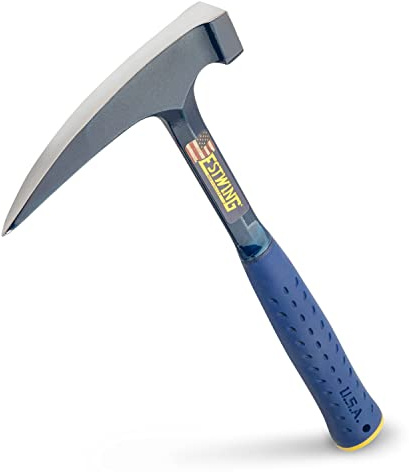 ESTWING Rock Pick - 24 oz USA Made Geology Hammer Hammer with Pointed Tip & Shock Reduction Grip - E6-24PC